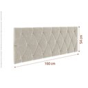 Ver imagem 3 de Cabeceira Leticia P/ Cama Box King 1,95:areia