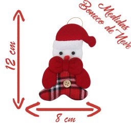 Kit 36 Pendente Natal Enfeite Natalino Tecido Feltro 12cm - 3