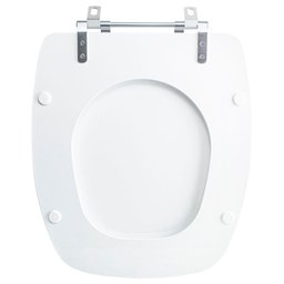 Tampa Vaso Sanitário Madeira Laqueada Stylus Branco para Bacia Celite - 5