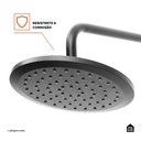 Ver imagem 5 de Ducha Chuveiro Redondo de Parede Macaé Pingoo.casa - Preto