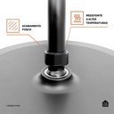 Ver imagem 4 de Ducha Chuveiro Redondo de Parede Macaé Pingoo.casa - Preto