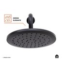 Ver imagem 7 de Ducha Chuveiro Redondo de Parede Macaé Pingoo.casa - Preto