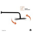 Ver imagem 3 de Ducha Chuveiro Redondo de Parede Macaé Pingoo.casa - Preto