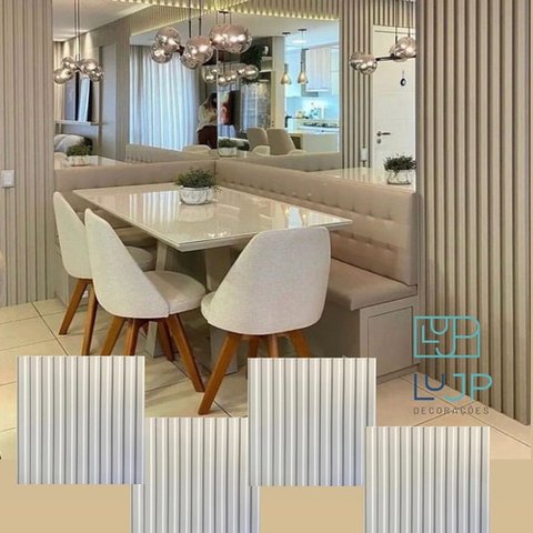 Kit 4 Placas Painel Ripado Revestimento Parede 50cmx50cm Decoração Relevo Flexivel Texturizada