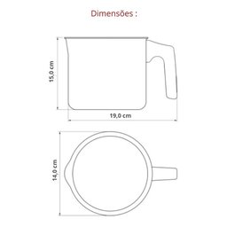 Leiteira Fervedor Caneco Antiaderente Ceramica Cooktop Fogão Indução Vermelho Volcano Euro Colorston - 7