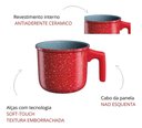 Ver imagem 5 de Leiteira Fervedor Caneco Antiaderente Ceramica Cooktop Fogão Indução Vermelho Volcano Euro Colorston