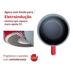 Leiteira Fervedor Caneco Antiaderente Ceramica Cooktop Fogão Indução Vermelho Volcano Euro Colorston - 4