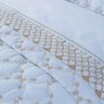 Kit Cobre Leito Colcha Garland Queen 100% Algodão 400 Fios Acetinado Bordado 5 Peças - Branco - 2