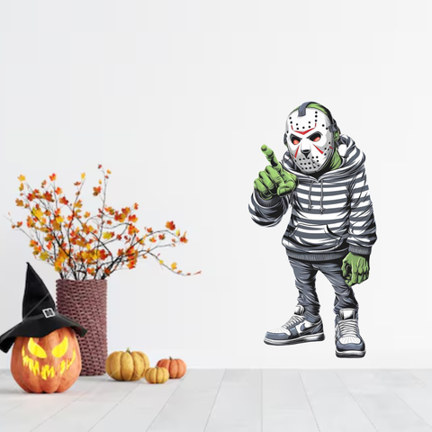Adesivo de Parede Halloween Monstro Máscara Assustador