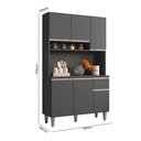 Ver imagem 3 de Kit Cozinha Márcia Armário Completo 105cm Ajl Móveis