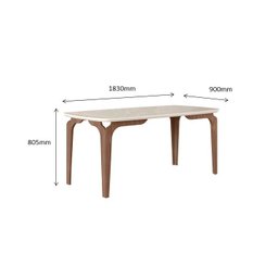 MESA ROMÊNIA 1,83 X 0,90 - Amêndoa - 2