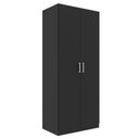 Ver imagem 2 de Guarda-roupa Solteiro Monarca 2 Portas Cor Preto