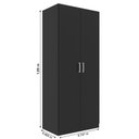 Ver imagem 4 de Guarda-roupa Solteiro Monarca 2 Portas Cor Preto