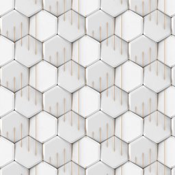 Papel De Parede 3d Adesivo Para Decoração Geométrico Em Tons De Branco Cinza E Dourado - 3