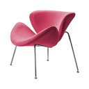 Ver imagem 2 de Poltrona Design Trevo Suede Rosa Base Cromada