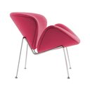 Ver imagem 3 de Poltrona Design Trevo Suede Rosa Base Cromada