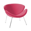 Ver imagem 1 de Poltrona Design Trevo Suede Rosa Base Cromada
