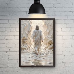 Quadros para Decoração Arte Exclusiva Ia Jesus Abrindo o Mar - 4