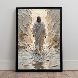 Quadros para Decoração Arte Exclusiva Ia Jesus Abrindo o Mar - 2