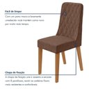 Ver imagem 6 de Kit 6 Cadeiras de Jantar Estofadas Luar Marrom Amendoa/Morano Avelâ