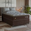 Ver imagem 7 de Cama Box Baú Viúva + Colchão Comfort Class Pillow Top Marrom/suede Marrom