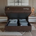 Ver imagem 6 de Cama Box Baú Viúva + Colchão Comfort Class Pillow Top Marrom/suede Marrom