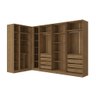 Conjunto Closet Kappesberg Adapt Nogueira 4 Peças 337cm X 175cm - 2