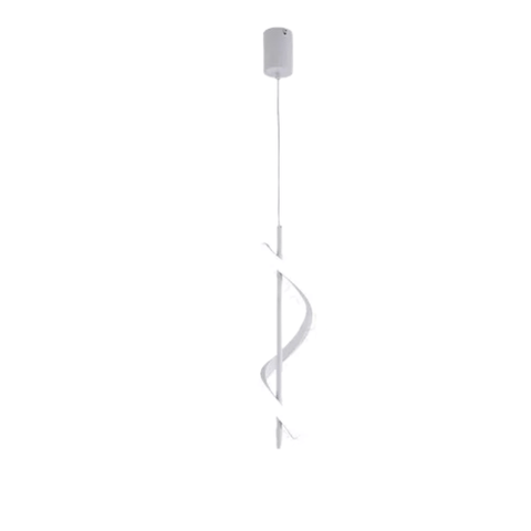 Pendente Espiral Branco Metal 42cm Bivolt Led 14w 3em1