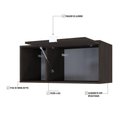 Ver imagem 3 de Armário Aéreo com Nicho e Porta Basculante 35x80x35cm Wlnp80 Terracota - Branco