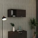 Ver imagem 2 de Armário Aéreo com Nicho e Porta Basculante 35x80x35cm Wlnp80 Terracota - Branco