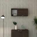 Ver imagem 4 de Armário Aéreo com Nicho e Porta Basculante 35x80x35cm Wlnp80 Terracota - Branco
