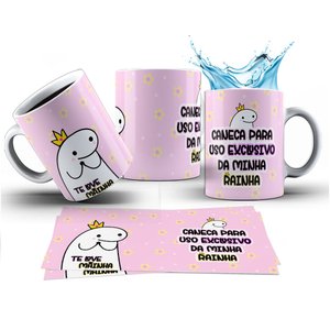 Caneca 325ml Flork Dia da Mães Uso Exclusivo da Minha Rainha Cor:rosa