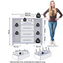Ver imagem 3 de Cômoda Sapateira com Chave 4 Gavetas 2 Portas Versátil Zanzini