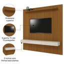 Ver imagem 4 de Painel Para Tv Até 75 Polegadas Ripado Impressão 3D Egeo Com Prateleira 2,25M Cedro Edn Cedro