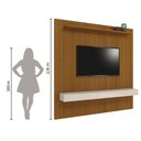 Ver imagem 2 de Painel Para Tv Até 75 Polegadas Ripado Impressão 3D Egeo Com Prateleira 2,25M Cedro Edn Cedro