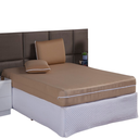 Ver imagem 1 de Capa de Colchão Solteiro 25cm + Fronha com Zíper Malha Lisa 2 Peças:bege Avelã