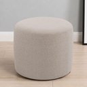 Ver imagem 3 de Puff Redondo 50cm Sala de Estar Living Coliseu W01 Bouclê Bege - Lyam Decor