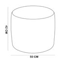 Ver imagem 6 de Puff Redondo 50cm Sala de Estar Living Coliseu W01 Bouclê Bege - Lyam Decor