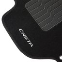 Ver imagem 6 de Jogo de Tapete Automotivo Carpete Creta 2017 À 2019 Soft Logo Bordado Preto 5 Peças S/m Soft Preto 5
