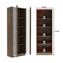 Ver imagem 3 de Armário para Escritório com 2 Portas de Vidro e 5 Prateleiras ME4115