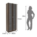 Ver imagem 6 de Armário para Escritório com 2 Portas de Vidro e 5 Prateleiras ME4115