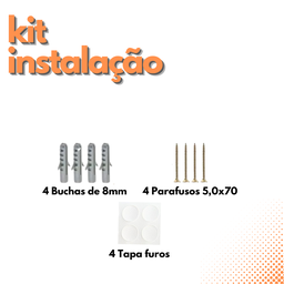 Kit 2 Peças Prateleira Porta Fraldas + Prateleira Simples 80 - 6