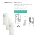 Ver imagem 2 de Lustre Pendente Triplo Luminária Cozinha Quarto Sala Branco