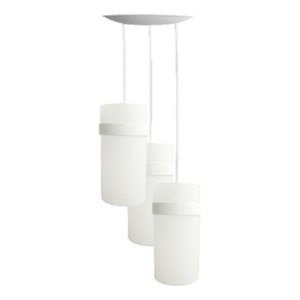 Lustre Pendente Triplo Luminária Cozinha Quarto Sala Branco