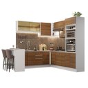 Ver imagem 3 de Armário de Cozinha Completa de Canto 504cm Branco/Rustic Glamy Madesa 01