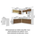 Ver imagem 4 de Armário de Cozinha Completa de Canto 504cm Branco/Rustic Glamy Madesa 01