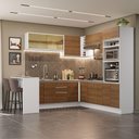 Ver imagem 1 de Armário de Cozinha Completa de Canto 504cm Branco/Rustic Glamy Madesa 01