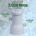 Ver imagem 4 de Bomba Piscina Filtro Bestway Bellife Intex Filtrante Tfp3028 3000l/h 220v - Trato