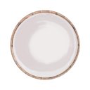 Ver imagem 1 de Prato de Jantar Branco Com Detalhe na Borda em Bambu 22cm Mimo Style