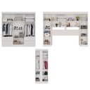 Ver imagem 3 de Guarda-roupa Casal Modulado Andorra 11 Portas 4 Gavetas Branco - Pnr Móveis